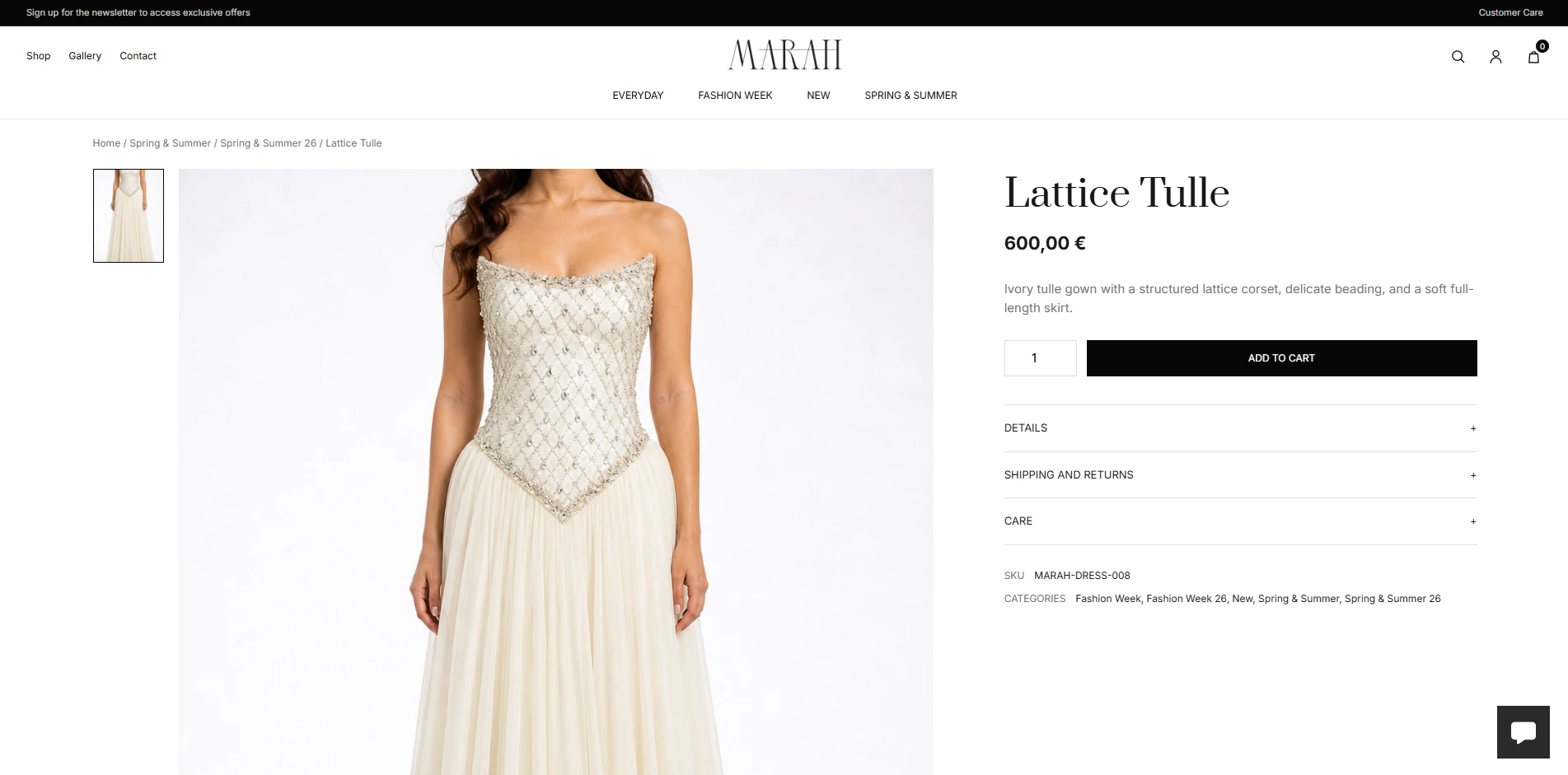 Building a Fashion Online Store for MARAH hero image 5