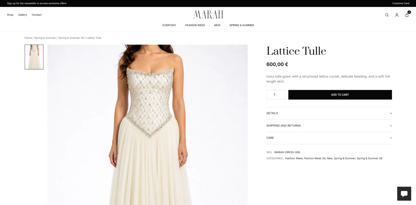 Building a Fashion Online Store for MARAH hero image 5